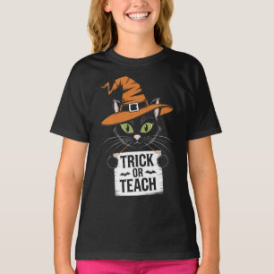 T-shirt Trick Or Teach Prof Groovy Halloween Rétro