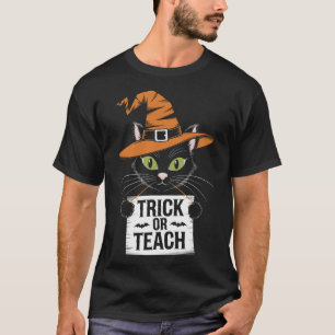 T-shirt Trick Or Teach Prof Groovy Halloween Rétro
