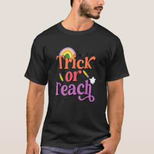 T-shirt Trick Or Teach Retro automne Halloween Costumes En