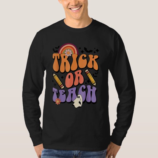 T-shirt Trick Or Teach Retro Fall Halloween Costumes Teach (Devant)