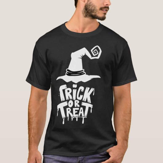 T-shirt Trick or trea for Halloween witches and zombies (Devant)