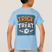 T-shirt Trick Or Treat Halloween Cartoon Ghost (Dos)