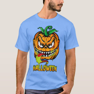 T-shirt Trick Or Treat Halloween Citrouille Happy Hallowee