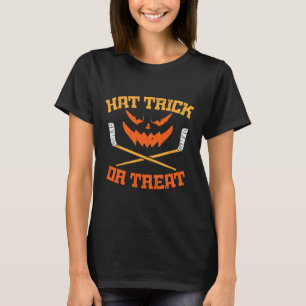 T-shirt Trick or Treat Ice Hockey Halloween Boy Men Pl