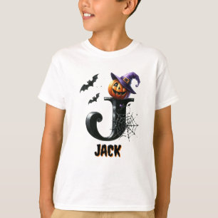 T-shirt Trick or Treat Mignon J Initial Halloween