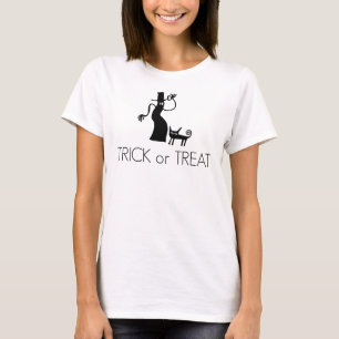 T-shirt Trick or Treat with Cat Shirt