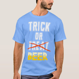 T-shirt Trick ou bière drôle Halloween Boire Adulte