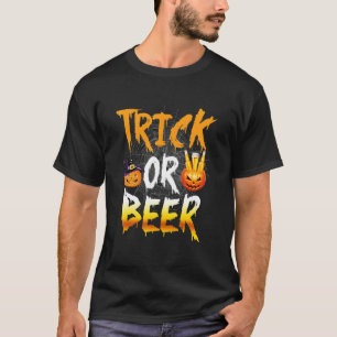 T-shirt Trick Ou Bière Halloween Trick Ou Treat Halloween