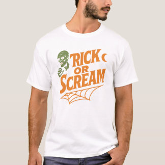 T-shirt Trick ou cri - Retro Zombie Halloween Art