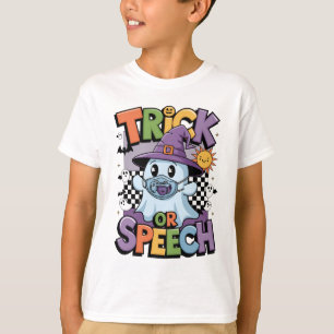 T-shirt Trick ou discours Orange Noir Funny Halloween Fant
