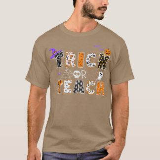 T-shirt Trick Ou Enseignant Enseignant Costume Halloween B