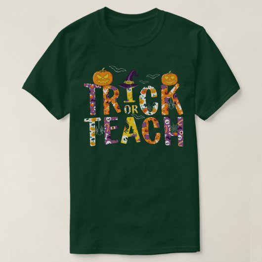 T-shirt Trick ou enseigner école enseignant Halloween sorc (Design devant)