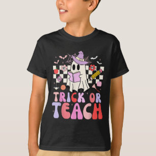 T-shirt Trick Ou Enseigner Super Enseignant Halloween Retr