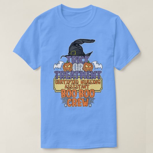 T-shirt Trick Ou Traitement Infirmière Adjointe Boo Boo Cr (Design devant)