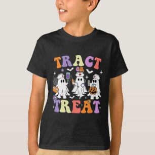 T-shirt Trick Ou Traitement Infirmière Drôle Fantôme Femme