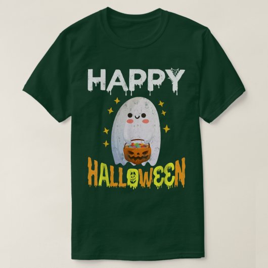 T-shirt Trick Ou Traiter Halloween Chemise Fantôme Citroui (Design devant)
