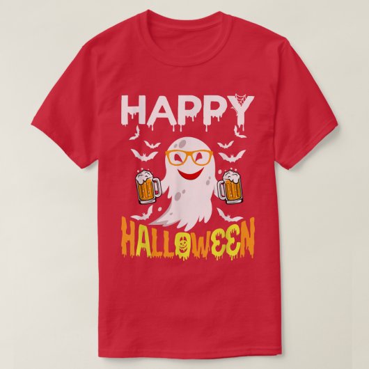 T-shirt Trick Ou Traiter Halloween Chemise Fantôme Citroui (Design devant)
