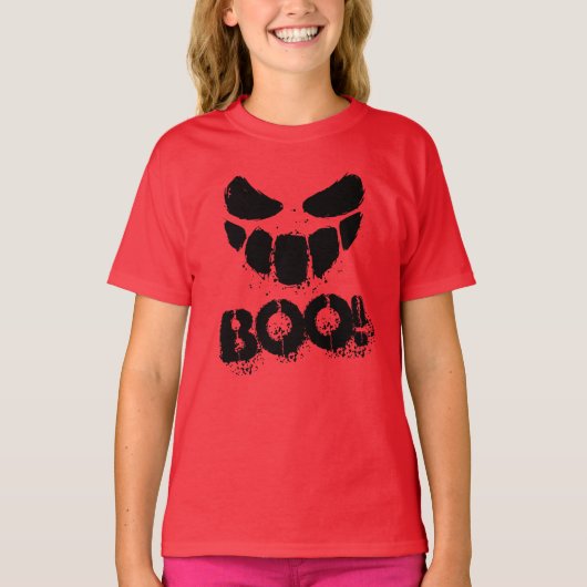T-shirt Trick ou traiter Halloween Déplaisant Funny Face T (Devant)