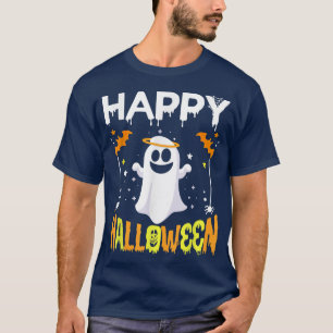T-shirt Trick Ou Traiter Halloween Ghost Citrouille Happy