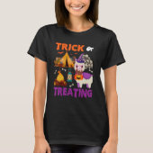 T-shirt Trick Ou Traiter Halloween Llama Camping Scary Sk (Devant)