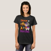 T-shirt Trick Ou Traiter Halloween Llama Camping Scary Sk (Devant entier)