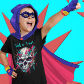 T-shirt Trick ou traiter le crâne, Abstrait, Enfants Hallo