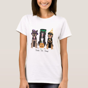 T-shirt Trick Ou Traiter Les Chiens En Costumes D'Hallowee