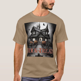 T-shirt Trick ou Traiter Maison Haunee Éffrayante avec Jac