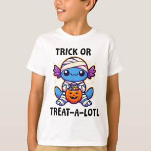 T-shirt Trick Ou Traiter Un Lotl Axolotl Mummy Halloween T