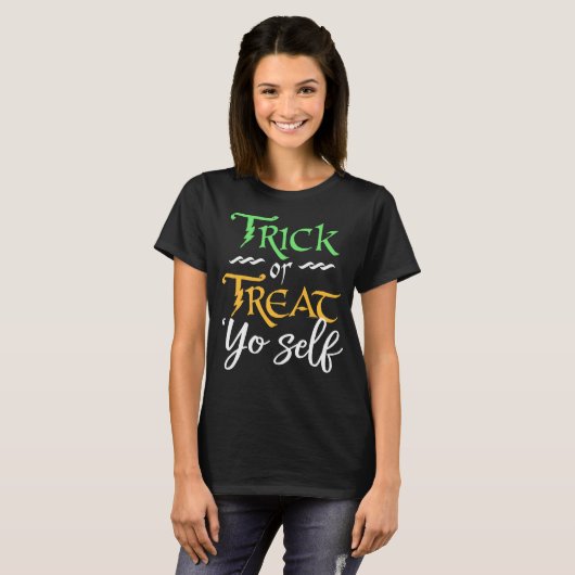 T-shirt Trick ou traiter 'Yo Self Funny Femmes's Halloween (Devant entier)