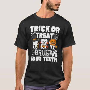 T-shirt Trick Ou Treat Bricolez Vos Dents Dentiste Hallowe