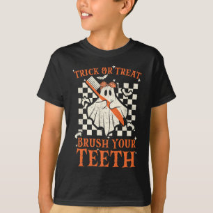 T-shirt Trick Ou Treat Bricolez Vos Dents Dentiste Hallowe