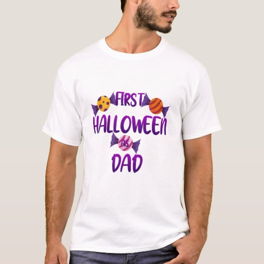T-shirt Trick Ou Treat For Parents Chemise - Premier Papa! (Devant)