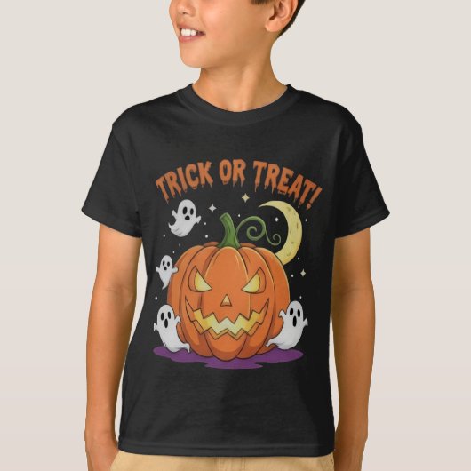 T-shirt Trick ou Treat Halloween (Devant)