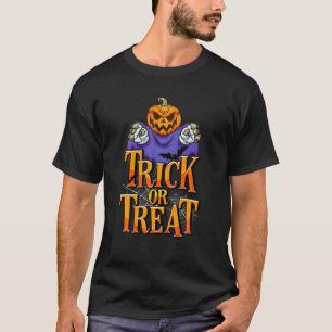 T-shirt Trick Ou Treat Halloween Citrouille