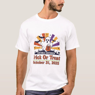 T-shirt Trick Ou Treat Halloween Ghost Shirt 2025