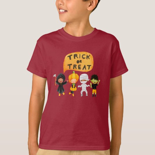 T-shirt Trick Ou Treat Halloween Graphisme (Devant)
