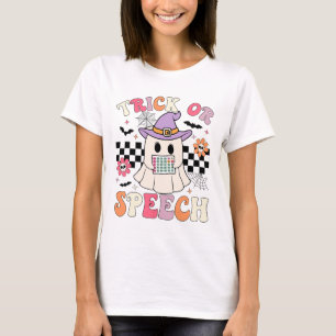T-shirt Trick Ou Voix Retro Slp Halloween Thérapie De La P