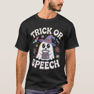 T-shirt Trick Ou Voix Retro Slp Halloween Thérapie De La P