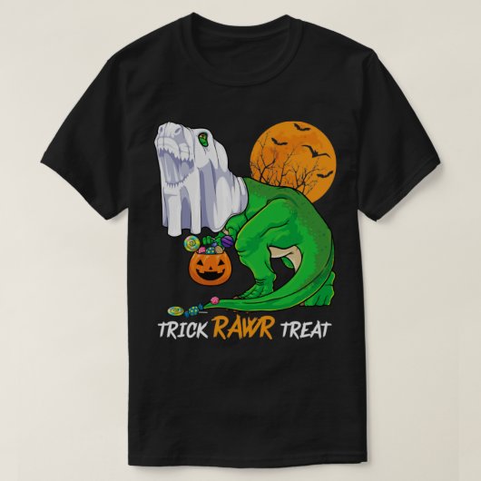 T-shirt Trick Rawr Treat Dinosaur Trex Garçons Toddler Hal (Design devant)