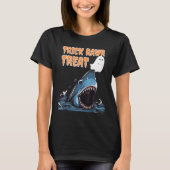 T-shirt Trick Rawr Treat Effrayant Requin chasse fantôme H (Devant)