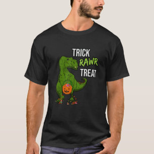 T-shirt Trick Rawr Treat Halloween T Rex Dinosaur - Effray