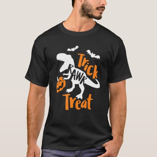 T-shirt Trick Rawr Treat Halloween Trick Ou Treat Trex Tea (Devant)