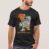 T-shirt Trick Rawr Treat Skeleton Riding Dinosaur Rex Hall (Devant)