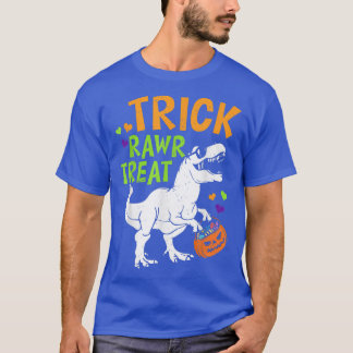 T-shirt Trick Rawr Treat T Rex Dinosaur Citrouille Panier 