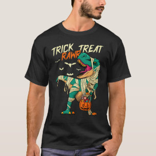 T-shirt Trick Rawr Treat T Rex Dinosaur Mummy Boys Drôle H