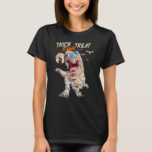 T-shirt Trick Rawr Treat T Rex Dinosaur Mummy Boys Hallow (Devant)
