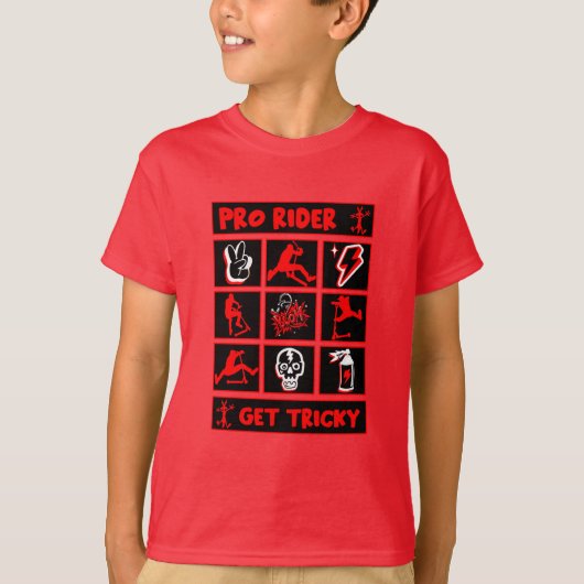 T-shirt Tricks de pilote libre de scooter Pro (Devant)