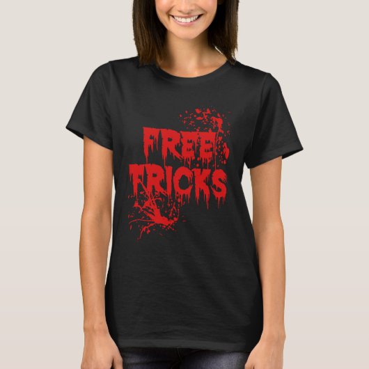 T-shirt Tricks Gratuits Trick Ou Treat Éffrayant Boo Ghost (Devant)