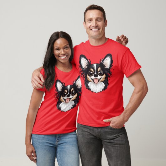 T-shirt Tricolor à long Haired (Unisexe)